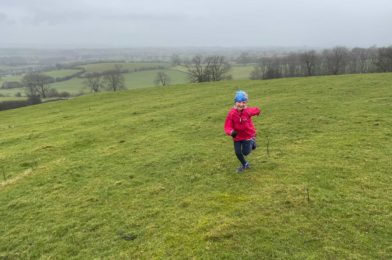 Running with daddy